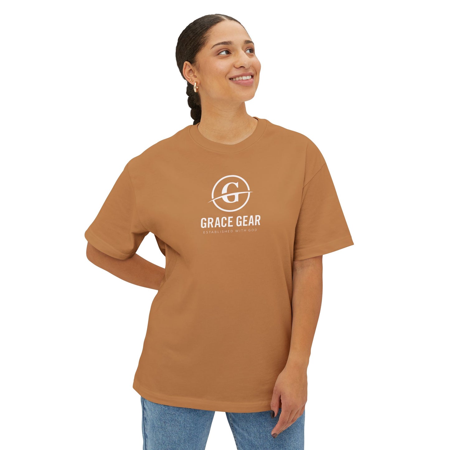 Grace Gear Oversized T-Shirt (White Print)