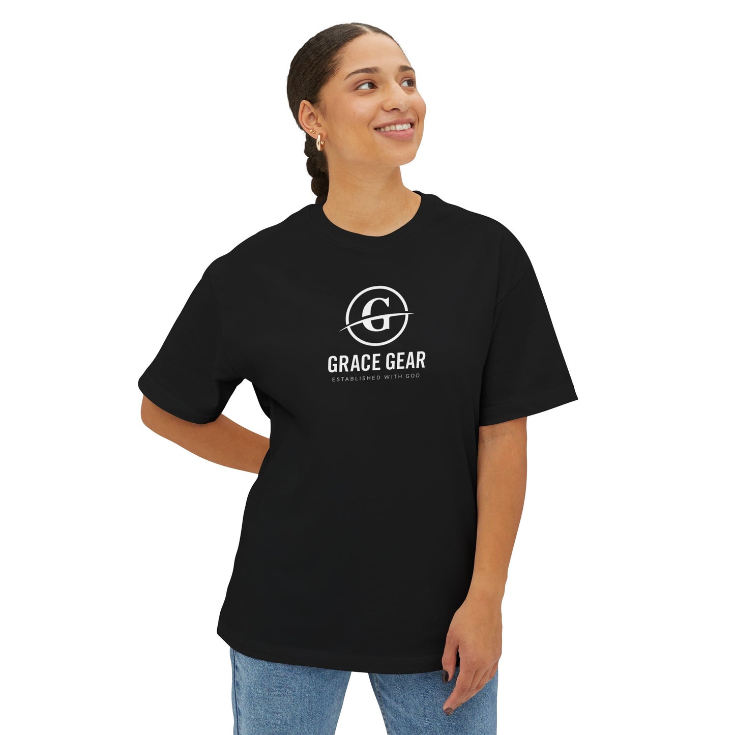 Grace Gear Oversized T-Shirt (White Print)