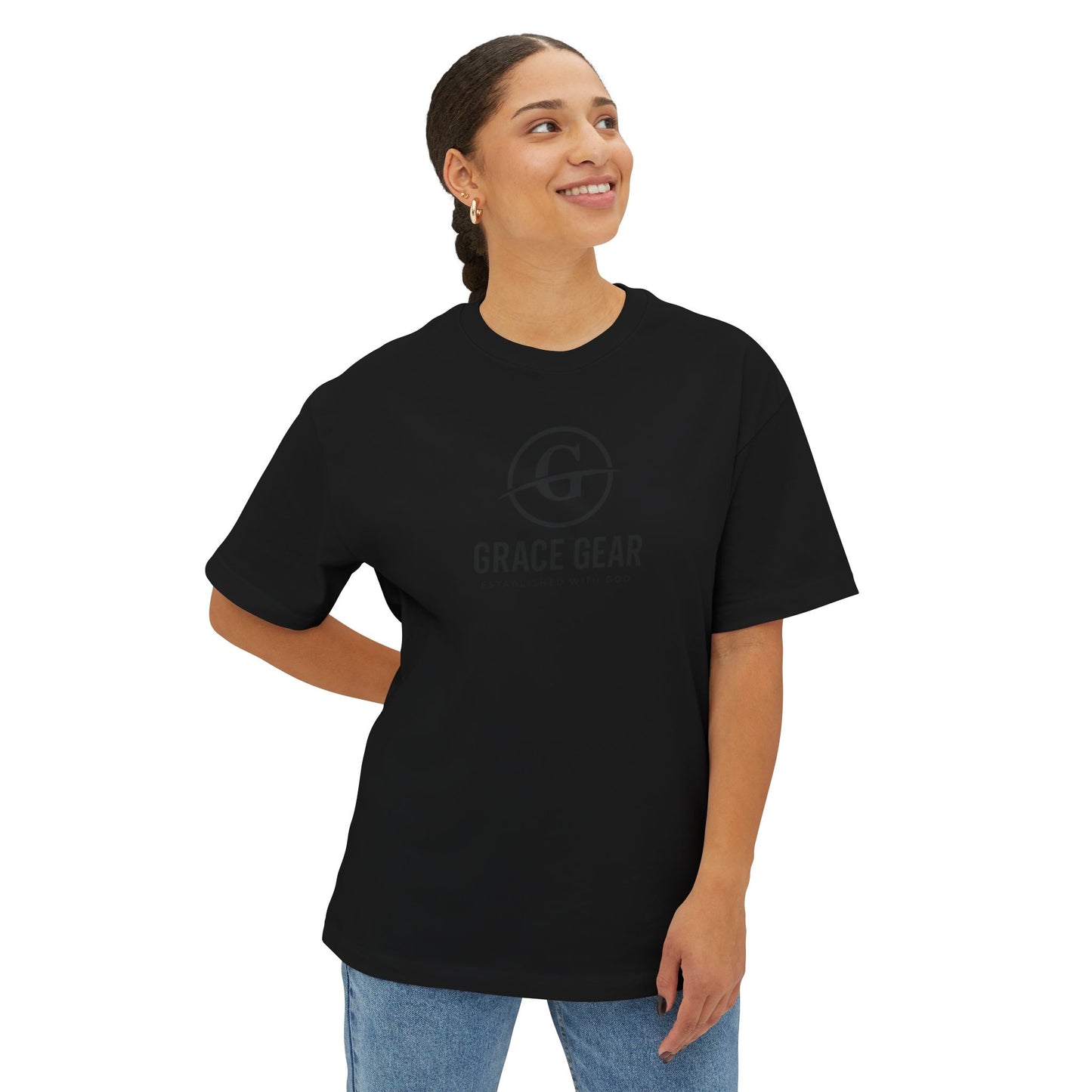 Grace Gear Oversized T-Shirt (Black Print)