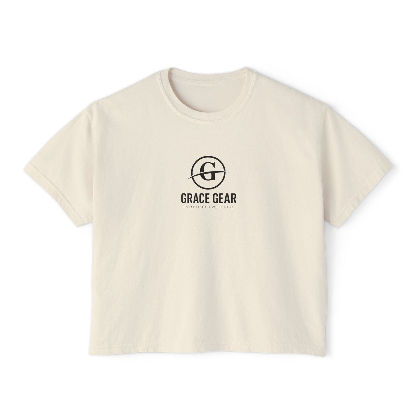GraceGear Women Oversize Cropped Proverbs 31:30 T-Shirt