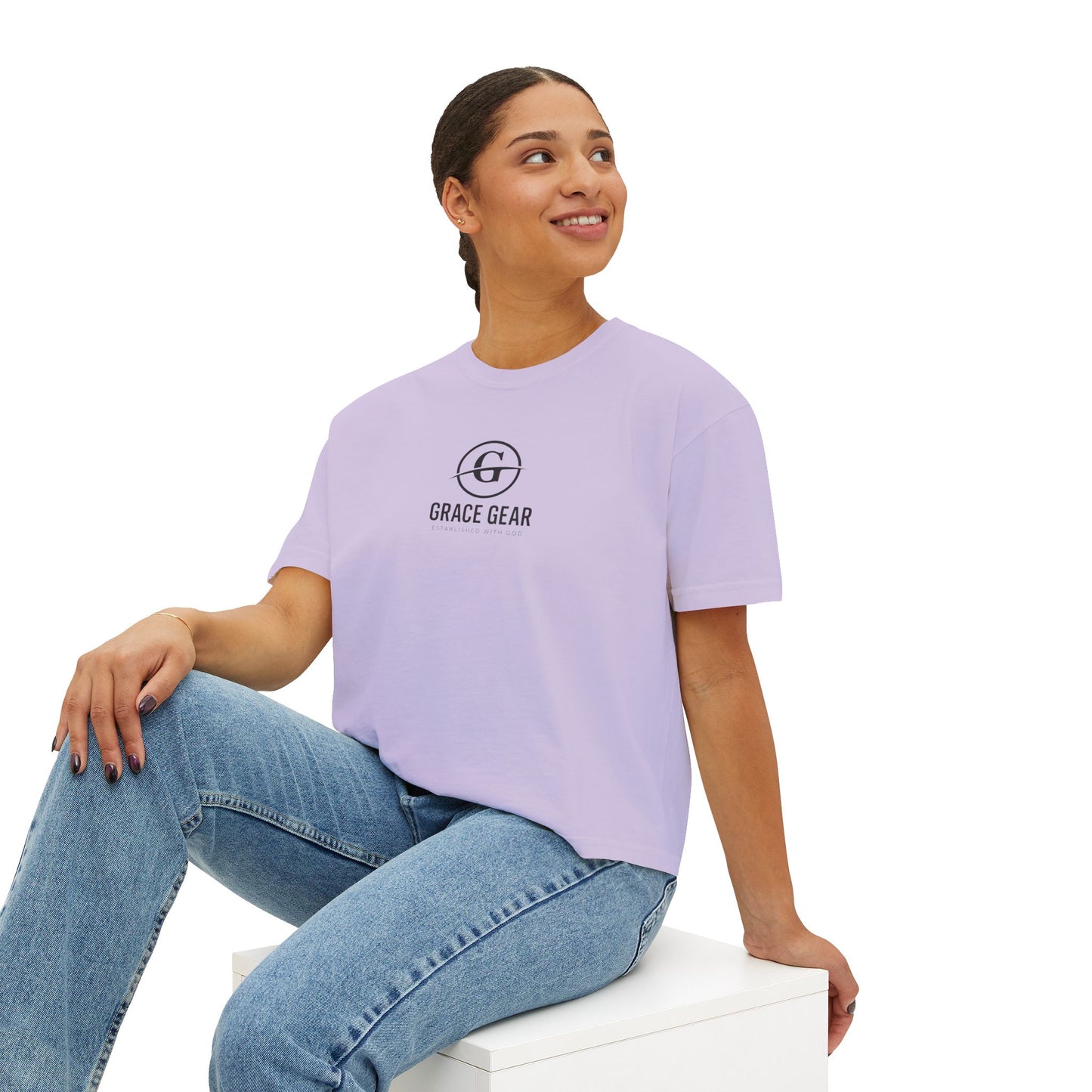 GraceGear Women Oversize Cropped Proverbs 31:30 T-Shirt