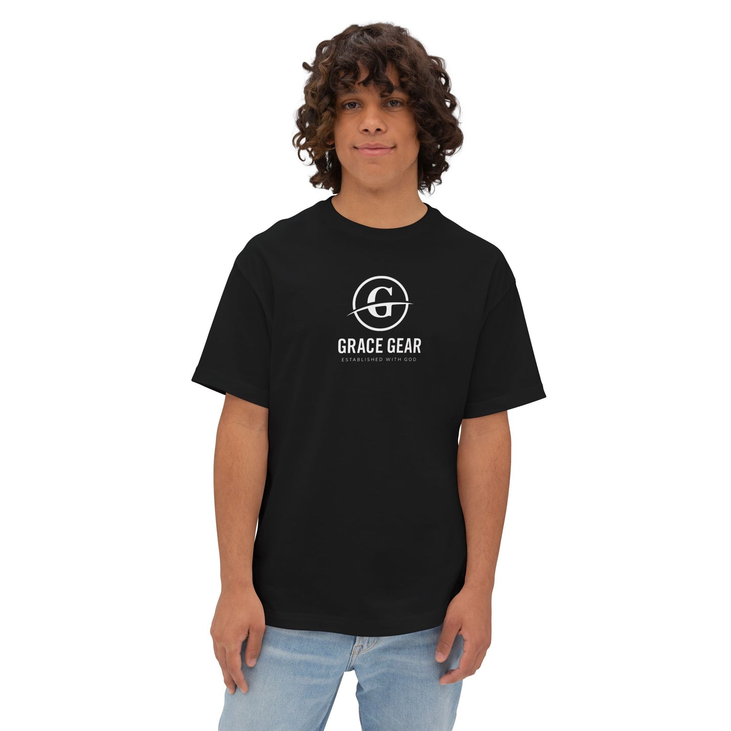Grace Gear Oversized T-Shirt (White Print)